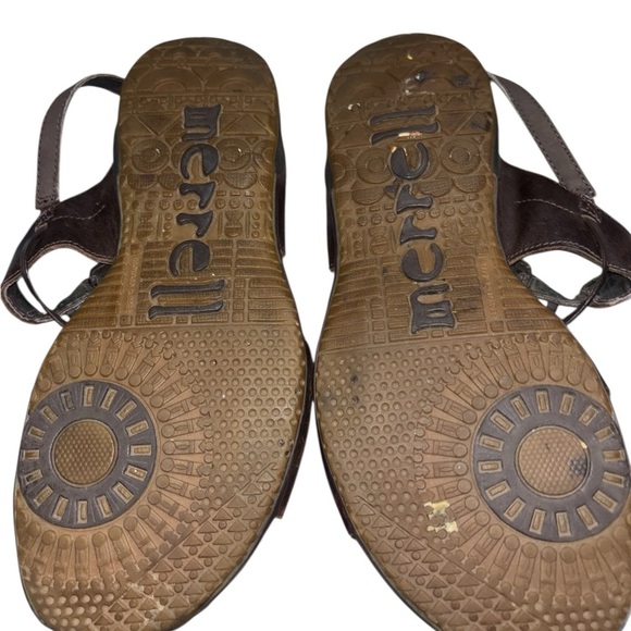 Merrell Women’s Brown Leather Strappy Sandals Casual Slingback Size 8 - Picture 9 of 11